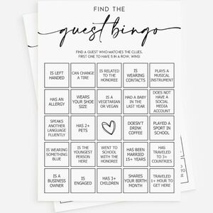 Find the Guest Bingo Game (30 Count)